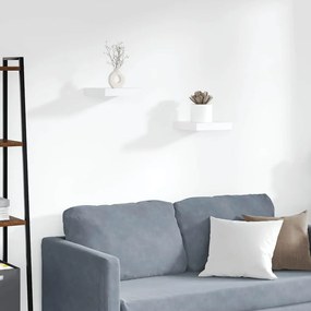 323803 vidaXL Окачени стенни рафтове, 2 бр, бели, 23x23,5x3,8 см, МДФ