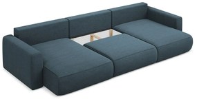 Син разтегателен ъглов диван с място за съхранение (U форма) Kapua – Makamii
