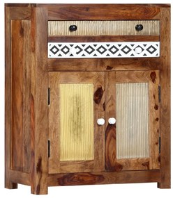 247730 vidaXL Страничен шкаф, 60x30x75 см, акациево дърво масив