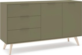 Зелен матов скрин 140x81x40 cm Campus – Marckeric