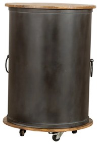 Черен метален шкаф за вино за 9 броя бутилки, 60x85 cm Luni – Interia Home &amp; Living