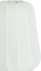 Бяла метална настолна лампа с текстилен абажур (височина 29 cm) Bibia – Light &amp; Living