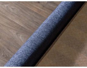 Тъмносиньо двойно тапицирано легло с място за съхранение с включена подматрачна рамка 180x200 cm Garance – Bobochic Paris