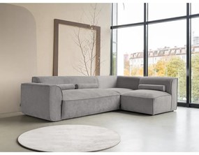 Светлосив ъглов диван (десен ъгъл) Flex Felix – Miuform