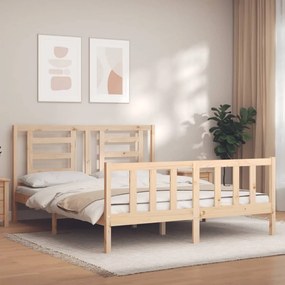 3192886 vidaXL Рамка за легло с табла 5FT King Size масивно дърво