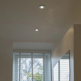 Комплект от 6 модерни вградени прожектора стоманени кръгли IP44 - Xena