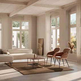 Теракотена метална масичка за кафе 70x73 cm Beatrix – MOME