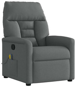 4015553 vidaXL Масажен наклоняем стол, тъмносив, текстил
