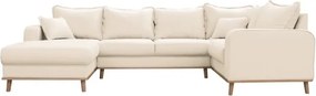 Кремав ъглов диван (ляв ъгъл) Beata - Ropez