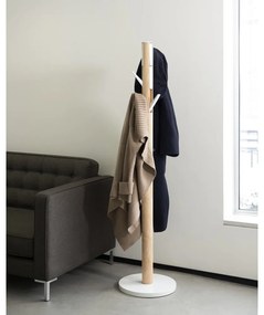 Бяла дървена закачалка от естествен каучук Flapper - Umbra