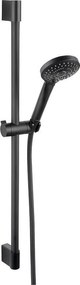 Ръчен душ с 3 функции и тръбно окачване, Horn Black, черен мат