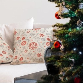 Коледна възглавница с памучна калъфка , 45 x 45 cm Snowflake Frost - Butter Kings