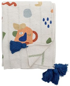 Кремаво бебешко одеяло от рециклиран памук 130x160 cm Sylvie – Bloomingville Mini