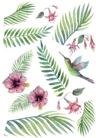 Декоративни стикери за стена Tropical Hummingbird L