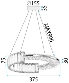 Лампа LED APP1527-CP40 CHROME