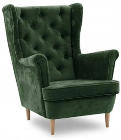 Зелен фотьойл в стил GLAMOUR