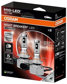 Комплект от 2 LED автомобилни крушки NIGHT BREAKER SMART H10 PY20d/7W/12V 6000K - Osram