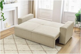 Бежов диван от велур 245 cm Nihad - Bobochic Paris