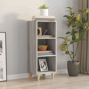 817421 vidaXL Сайдборд, сив сонома, 34,5x32,5x90 см, инженерно дърво
