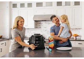 Мултикукър Ninja OP300EU, 1460W, 6Л, TenderCrisp, 7в1, Не съдържа BPA, Незалепващо керамично покритие, Черен