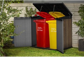 Тъмнокафява пластмасова градинска кутия за съхранение Deco – Keter