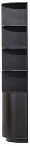 Черен модулен шкаф за книги от борова дървесина 78x210 cm Finca - WOOOD