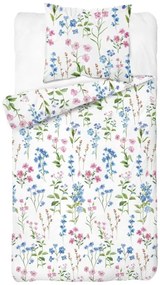 Топло фланелено спално бельо с мотив на ливадни цветя 2 части: 1 бр. 140x200 + 1 бр. 70x80