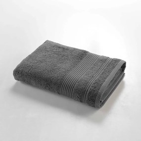 Тъмносива памучна хавлиена кърпа от тери 70x130 cm Tendresse – douceur d'intérieur