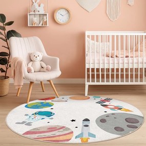 Детско килимче за игра подходящо за пране ø100 cm Space Trip – Mila Home
