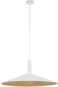 Пендел CAPRI 1xE27/15W/230V Ø 70 см бял/златист