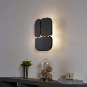 Дизайнерска стенна лампа черна с 3 светлини - Planes