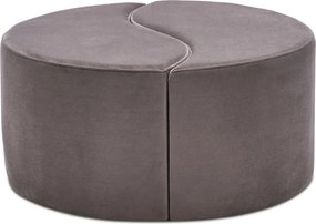 Табуретка Alis TopMebel от кадифе в светлосив цвят 80x80x40cm