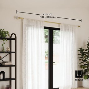 Стоманен разтегателен корниз 107 - 305 cm Pleat - Umbra