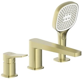 KFA Armatura 4525-210-31 - Смесител за вана за монтаж в 3 отвора MALAGA, четкано злато
