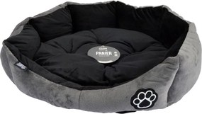 Сиво велурено легло за домашни любимци за куче ø 50 cm Flakes – Love Story