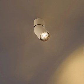 Moderne plafondspot taupe kantelbaar - Falo