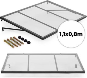 Входна поликарбонатна козирка над вратата със стоманена конструкция Šírka: 90 cm | Dĺžka: 140 cm