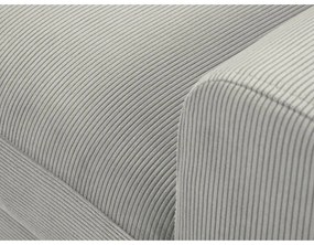 Светлосив разтегателен ъглов диван с място за съхранение от рипсено кадифе (ляв ъгъл) Kyoto – Cosmopolitan Design