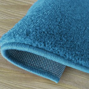 Кръгъл син килим Ширина: 100 см | Дължина: 100 см