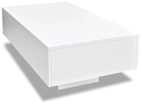 244022 vidaXL Маса за кафе от фибростъкло, силен гланц, бяла