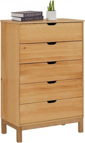 Висок скрин от масивен бор в естествен цвят 113x39 cm Post – Støraa