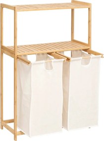 Етажерка 5five Tidy Box, С 2 коша за пране, Бамбук