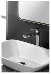 Стояща батерия за мивка в лъскаво-сребрист цвят Spy – Sapho