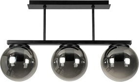 Плафон ТРЕВИЗО, черен/сив, 3хE27