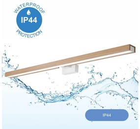Brilagi-LED Лампа за огледало в баня WOODY MIRROR LED/15W/230V IP44 дъб/бял