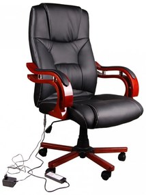 Черен масажен стол на колела с дистанционно управление BSL004M