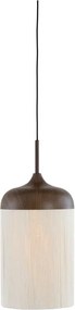 Тъмнокафяво висящо осветително тяло с текстилен абажур ø 16 cm Dania – Light &amp; Living