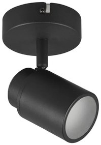 Матово черен метален прожектор 10x9 cm Angelo - Trio