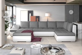 Ъгъл диван Ginny-Left-White - Anthracite