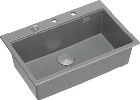 гранитна мивка MARC 110 WORKSTATION Grey Metallic